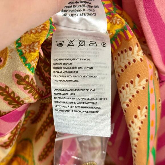 Farm Rio Palm Scarf Sand Mini Dress Size XXS - Picture 11 of 15